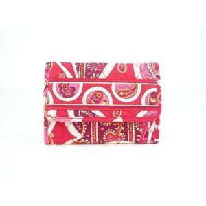 Vera Bradley Rosy Posies Trifold Euro Wallet